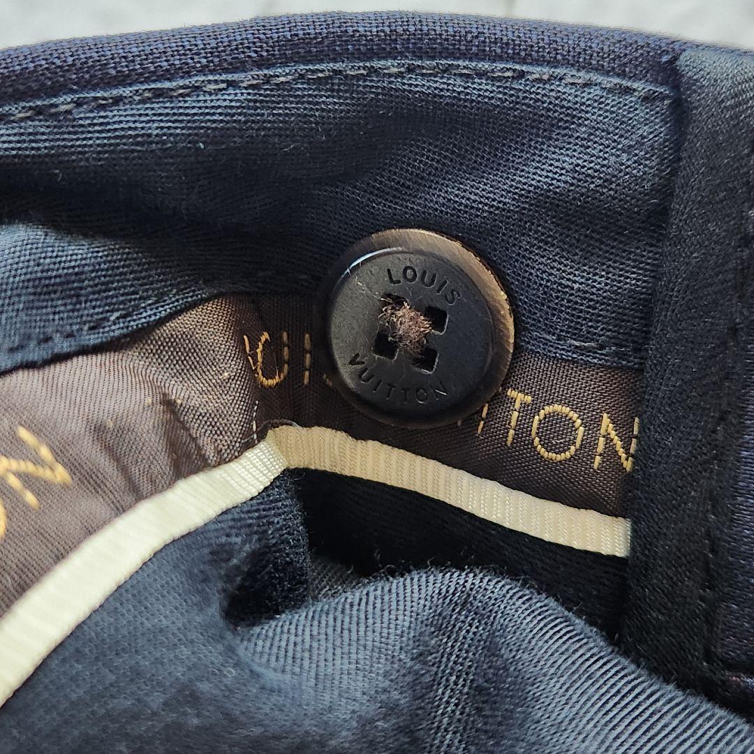 入手困難✨XL相当 ルイヴィトン スーツ ストライプ 裏地ダミエ柄 ネイビー