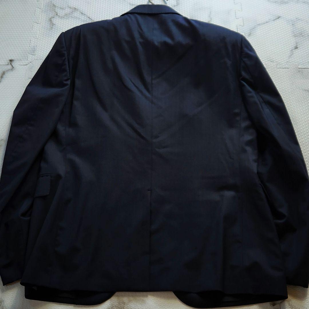 入手困難✨XL相当 ルイヴィトン スーツ ストライプ 裏地ダミエ柄 ネイビー