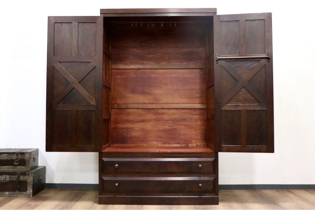 GMHK623B○松本民芸家具 D型 ワードローブ 洋服タンス クローゼット ミ