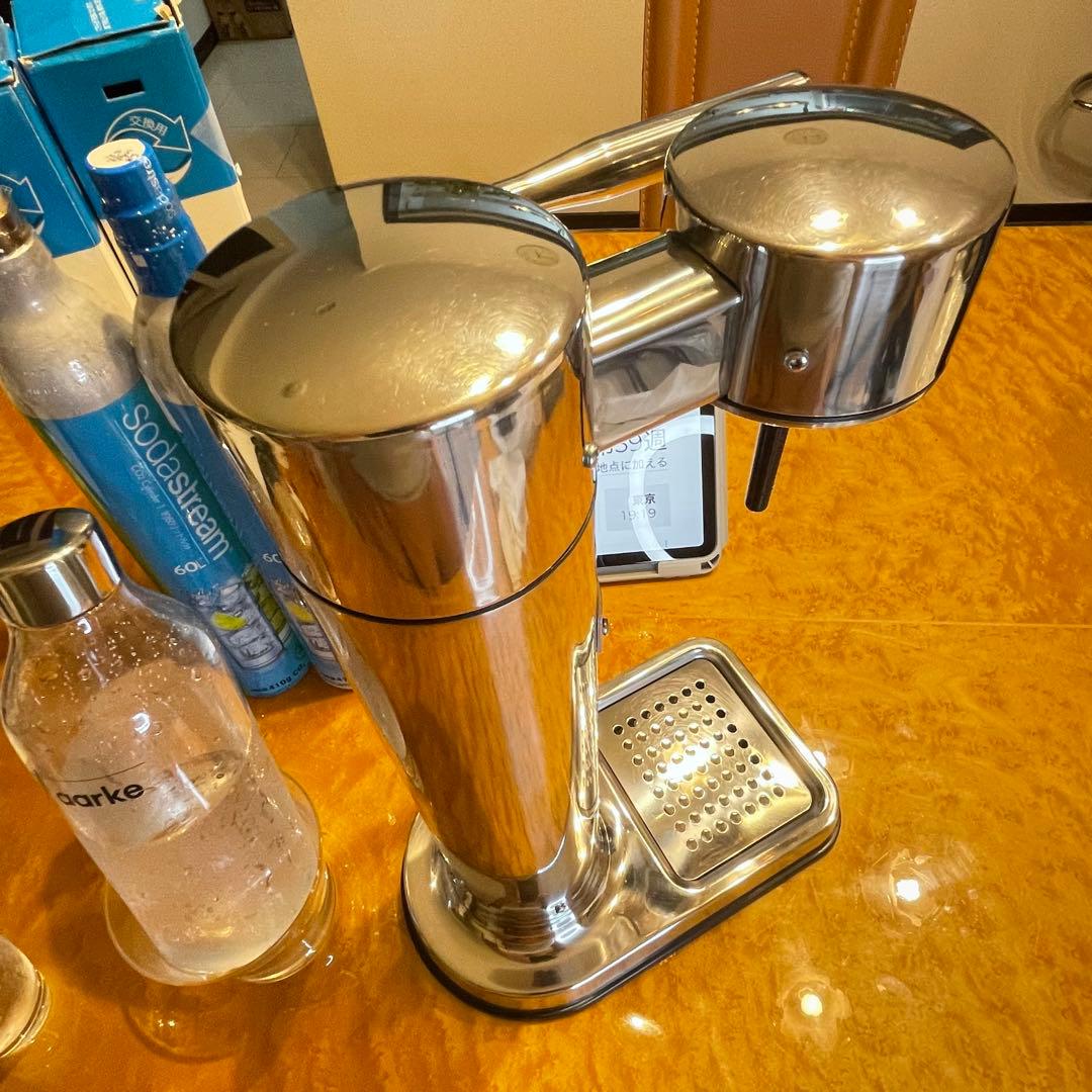 AARKE カーボネーター　シルバー　専用ガスシリンダー2本、1L専用ボトル