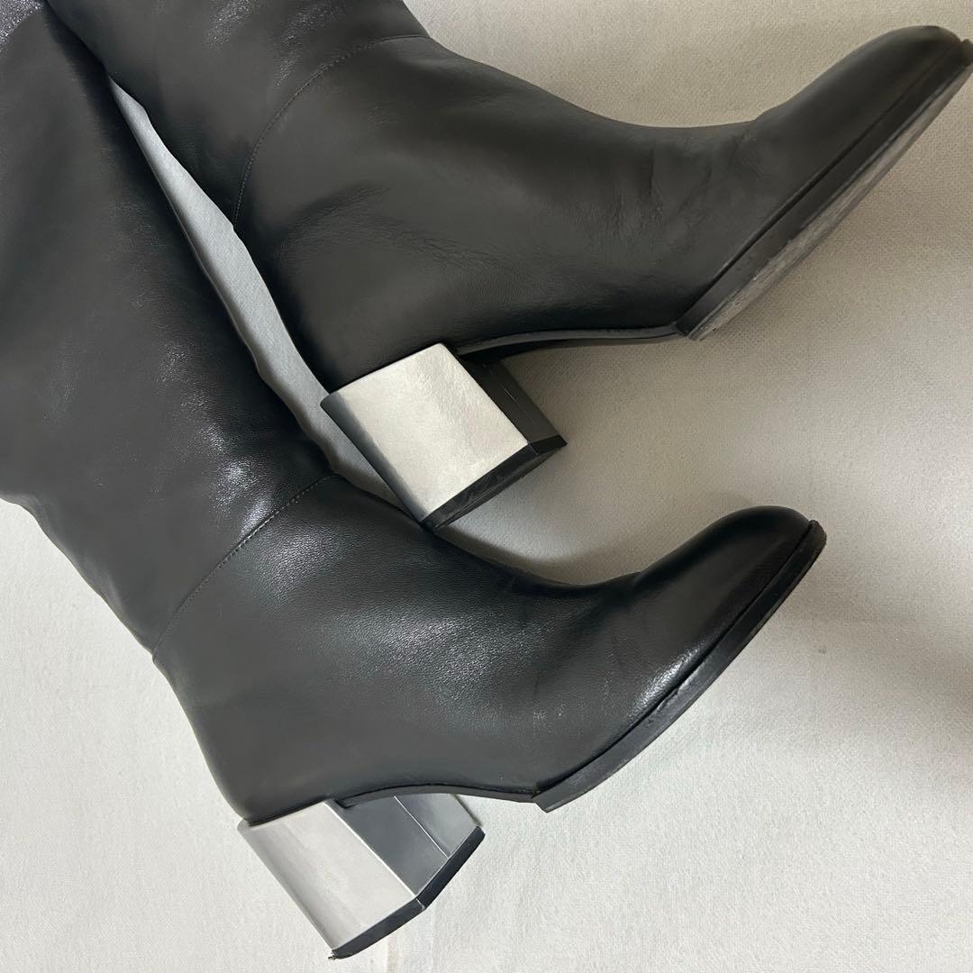 【美品】定価15万円☆ セルジオロッシ ロングブーツ レザー 本革