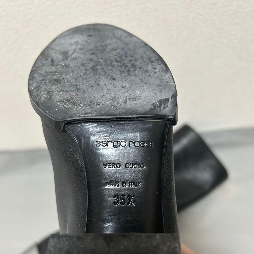 【美品】定価15万円☆ セルジオロッシ ロングブーツ レザー 本革
