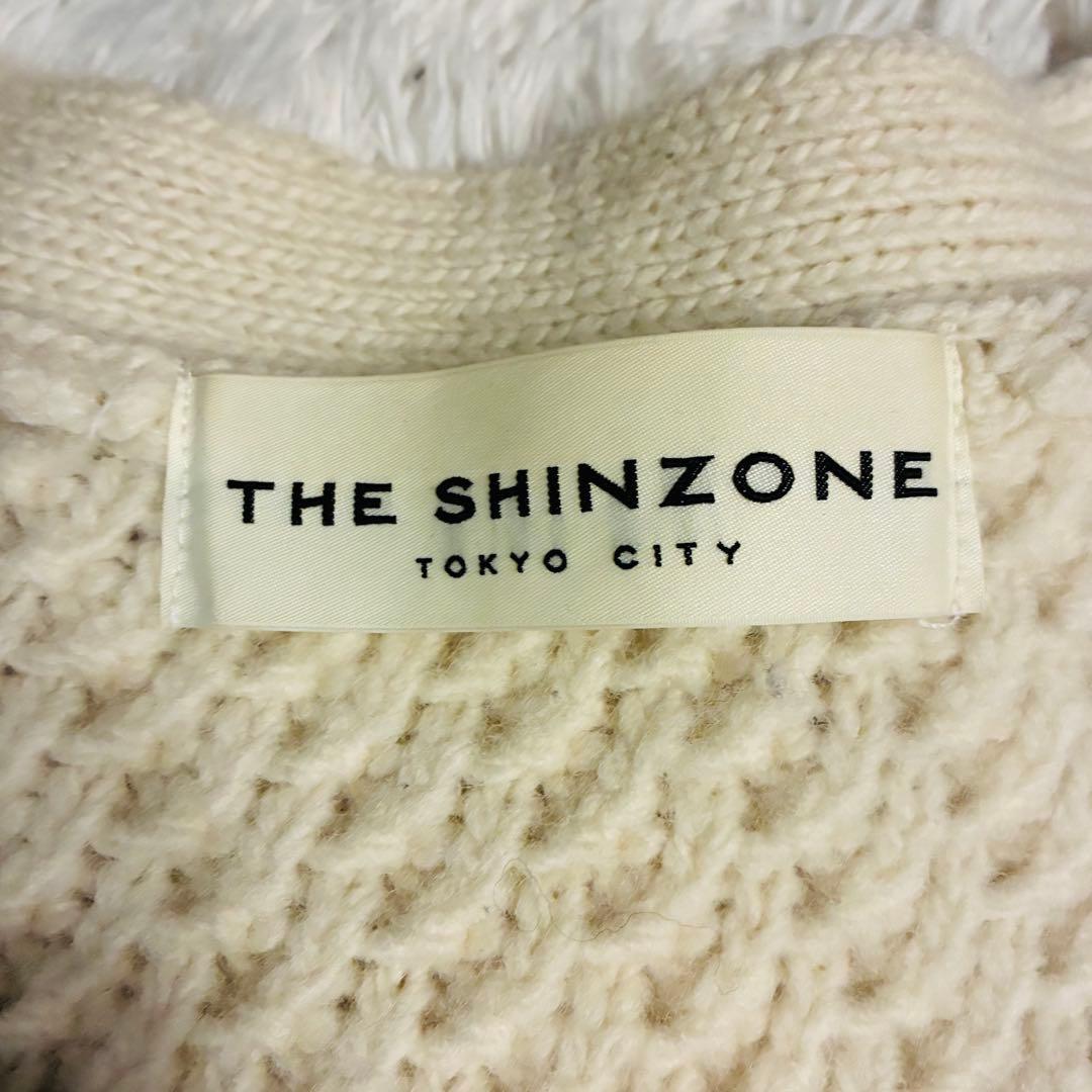 【美品】シンゾーン ボリュームニットカーディガン エクリュ FREE
