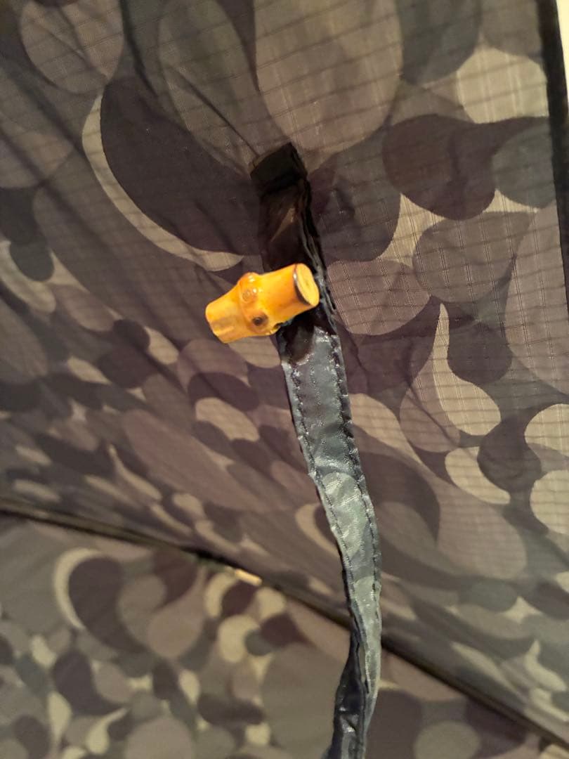 【値下げ】BonBonStore バンブーバングル折りたたみ傘ブラックフラワー