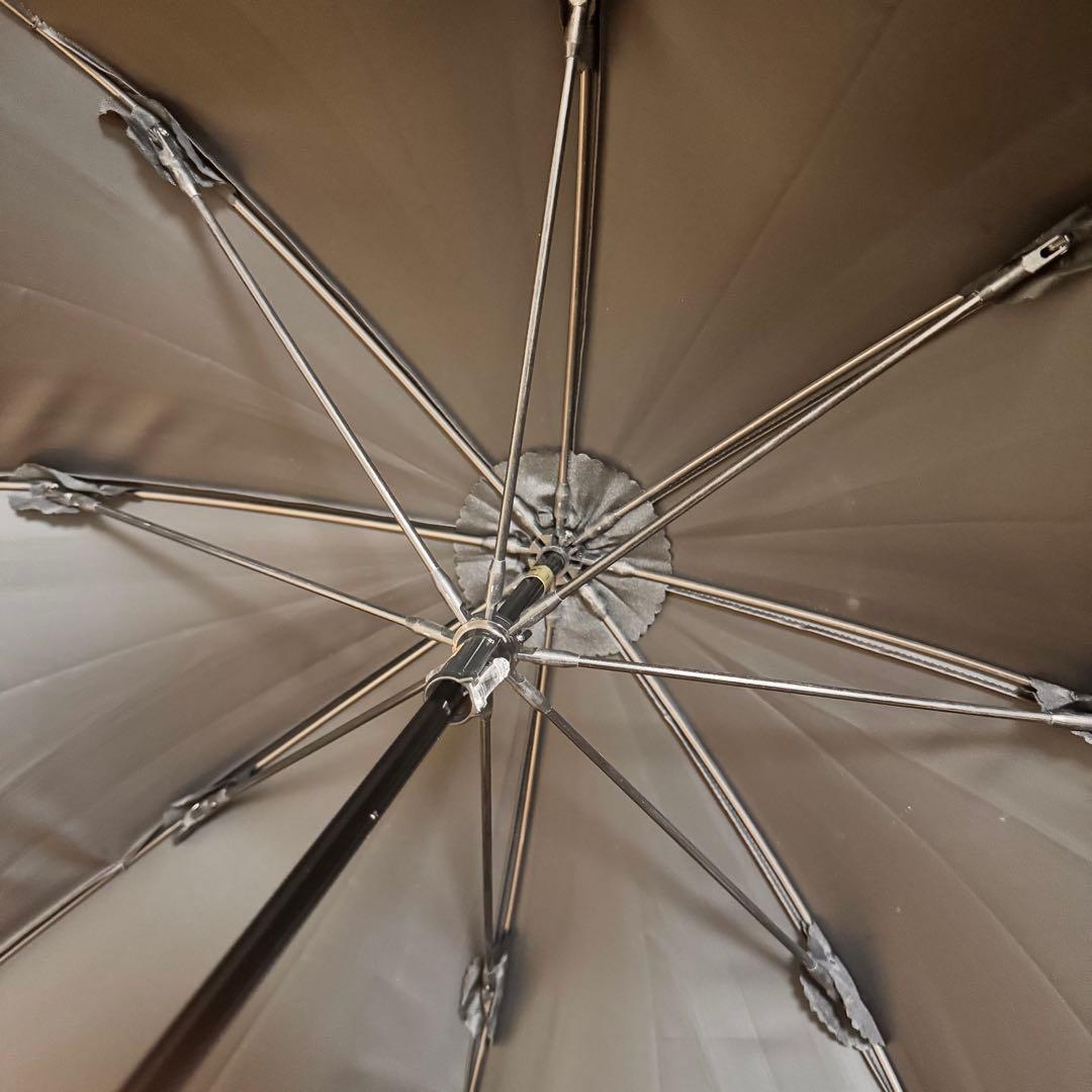 芦屋ロサブラン　完全遮光日傘　フリル　ブラック　ショート