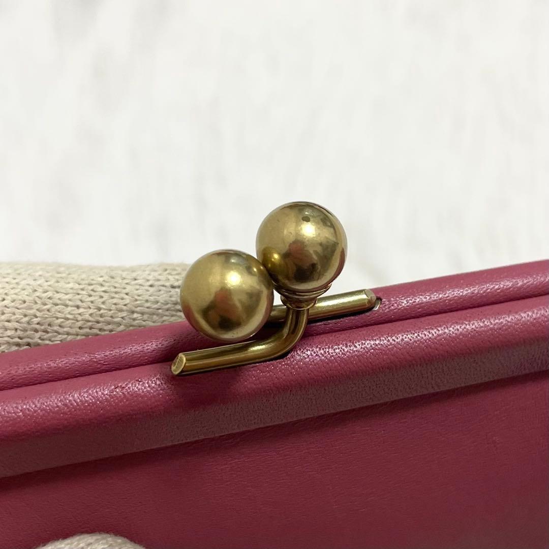 未使用級/コーチ　ケース　キスロック　がま口　ピンク　レザー　現行品