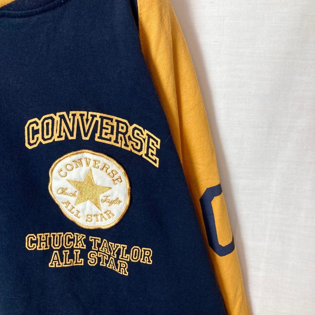 CONVERSEでかロゴ フード付きスウェットスタジャン5Lビッグサイズ