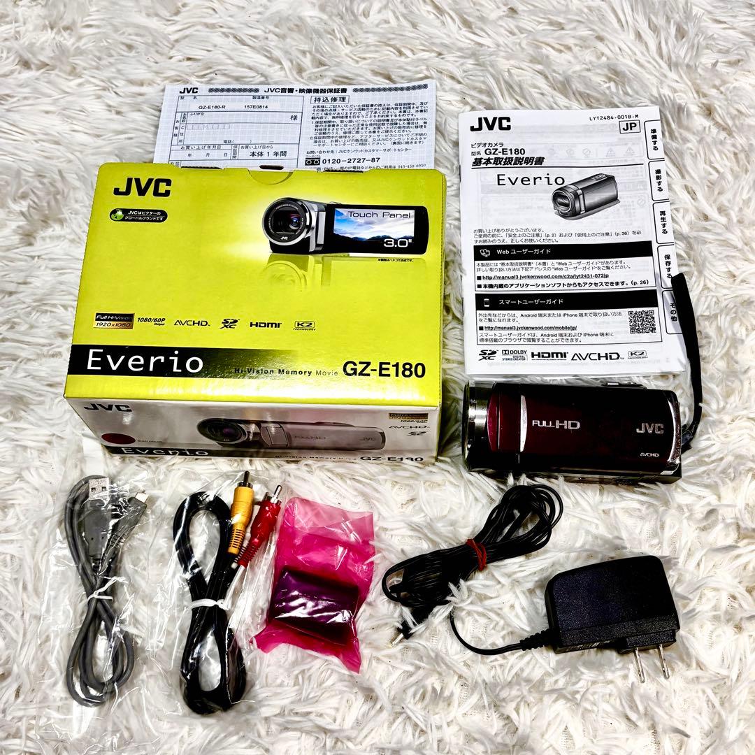 美品✨　JVC FULL HD ビデオカメラ GZ-E180 Everio