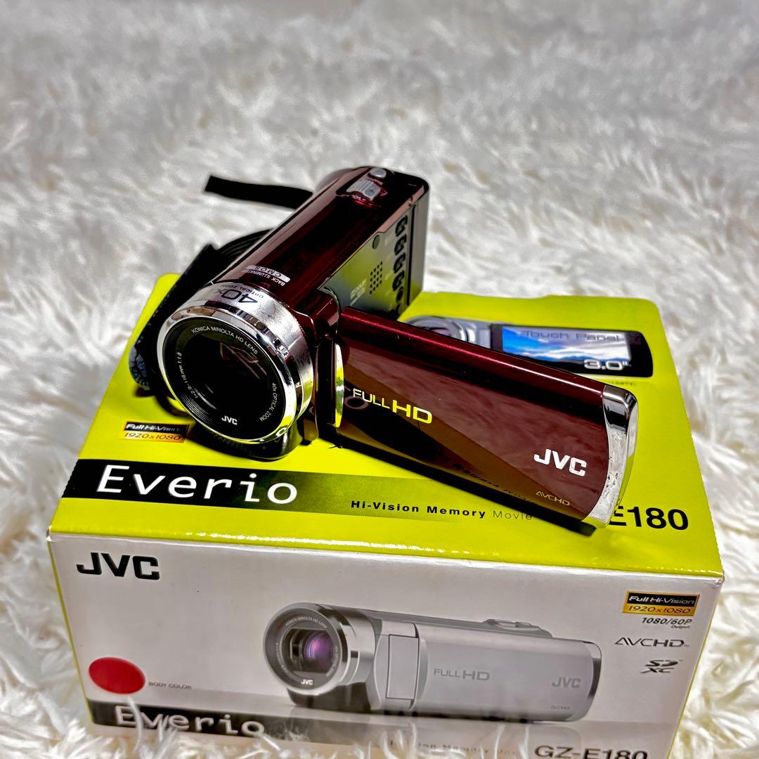 美品✨　JVC FULL HD ビデオカメラ GZ-E180 Everio