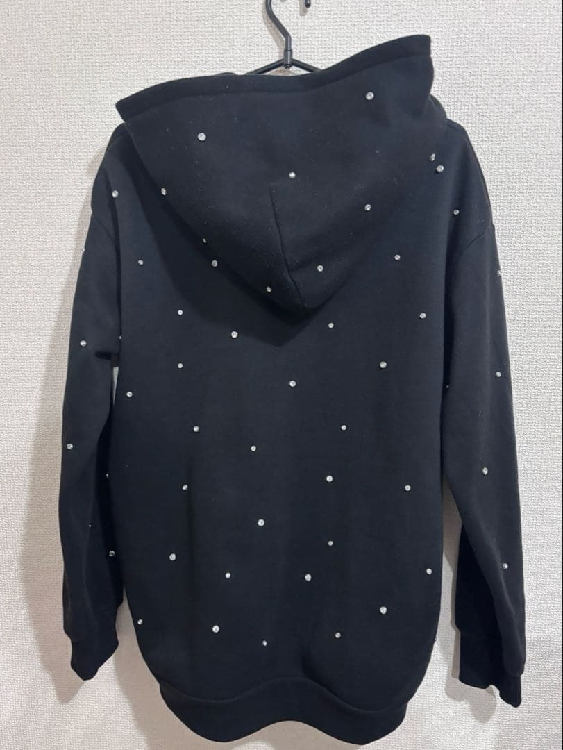 ダーリッチ ロゴビジュージップパーカー ブラック