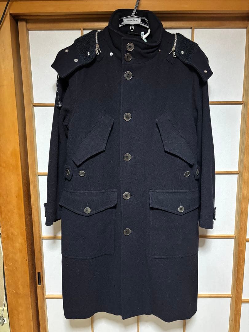 dries van notten モッズコート ウールメルトン