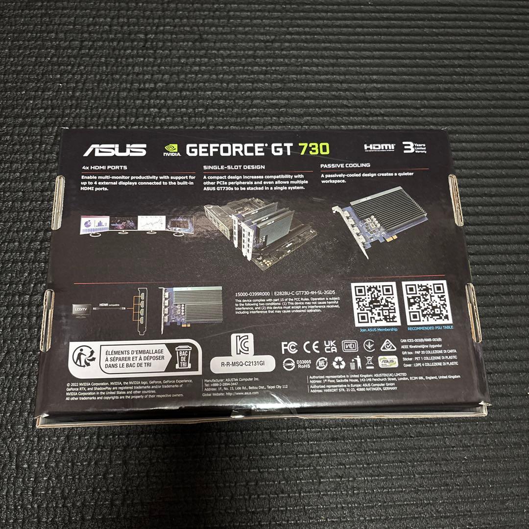 未開封 ASUS GEFORCE GT 730 2GB GDDR5