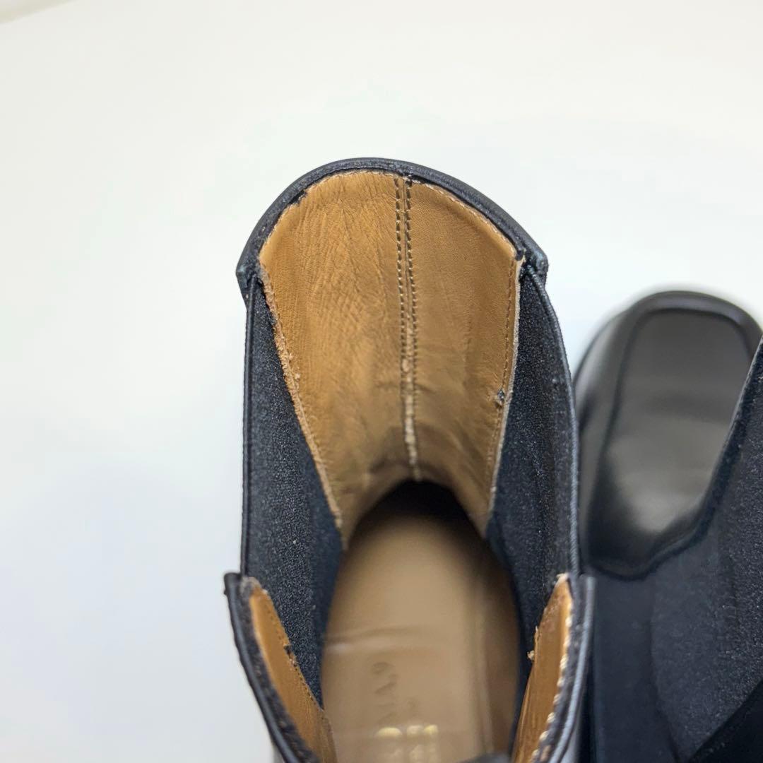 (美品)コルソローマノーヴェ 厚底 サイドゴアブーツ スクエアトゥ 23cm