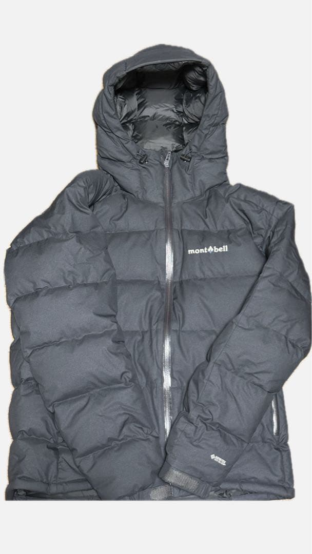 mont-bell ダウンジャケット グレー フード付き