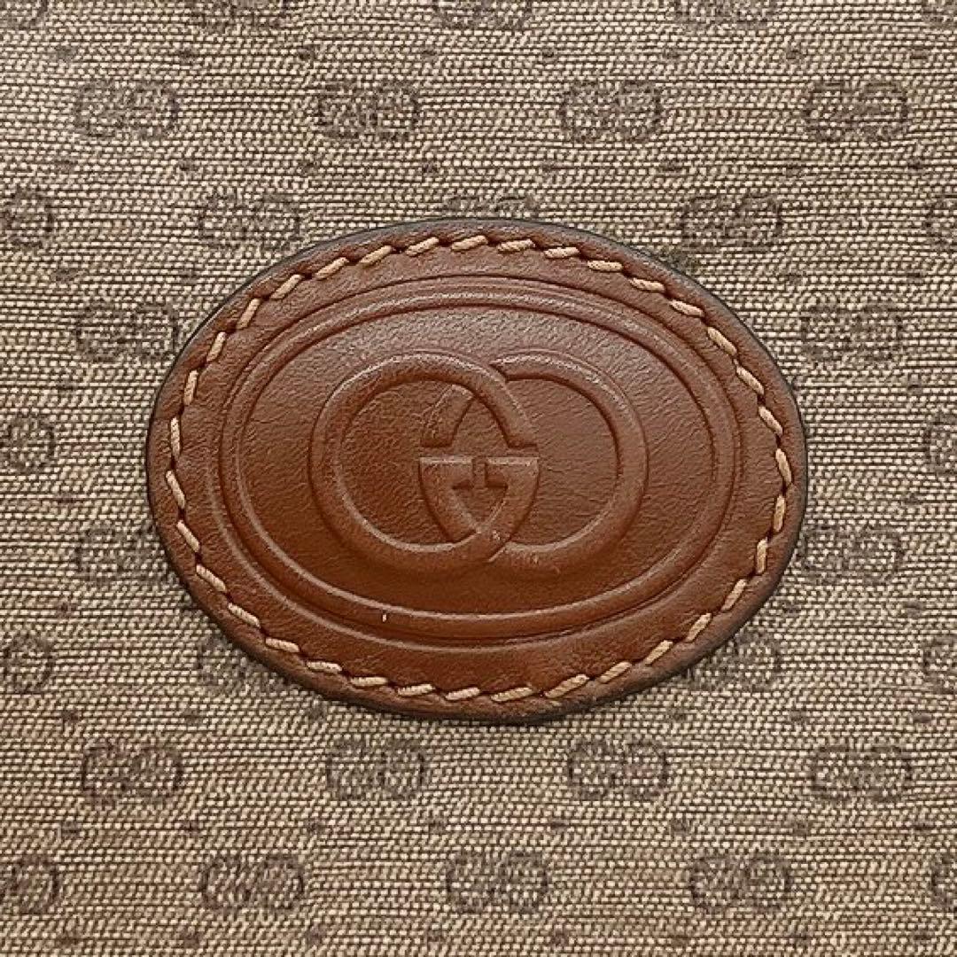 【GUCCI】ボストンバッグ　旅行鞄　シェリーライン　マイクロGG ブラウン