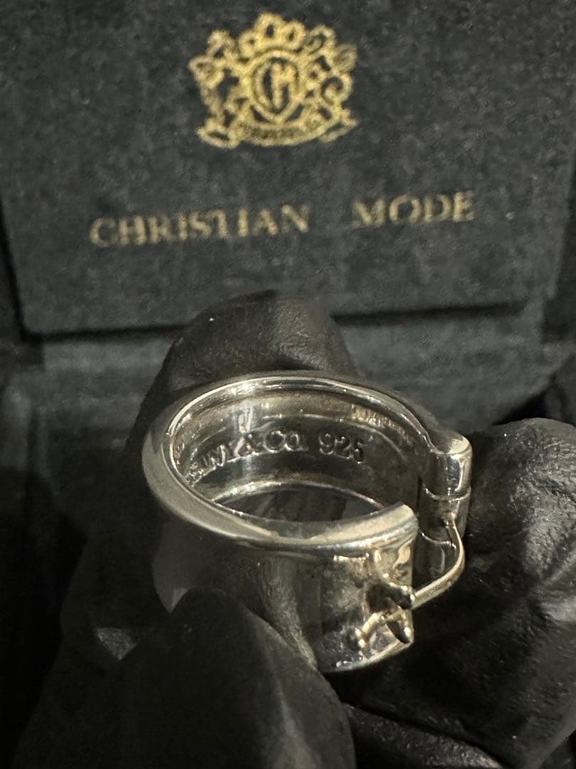 【美品】ティファニーナローフープピアス1837 両耳　廃盤　Tiffany