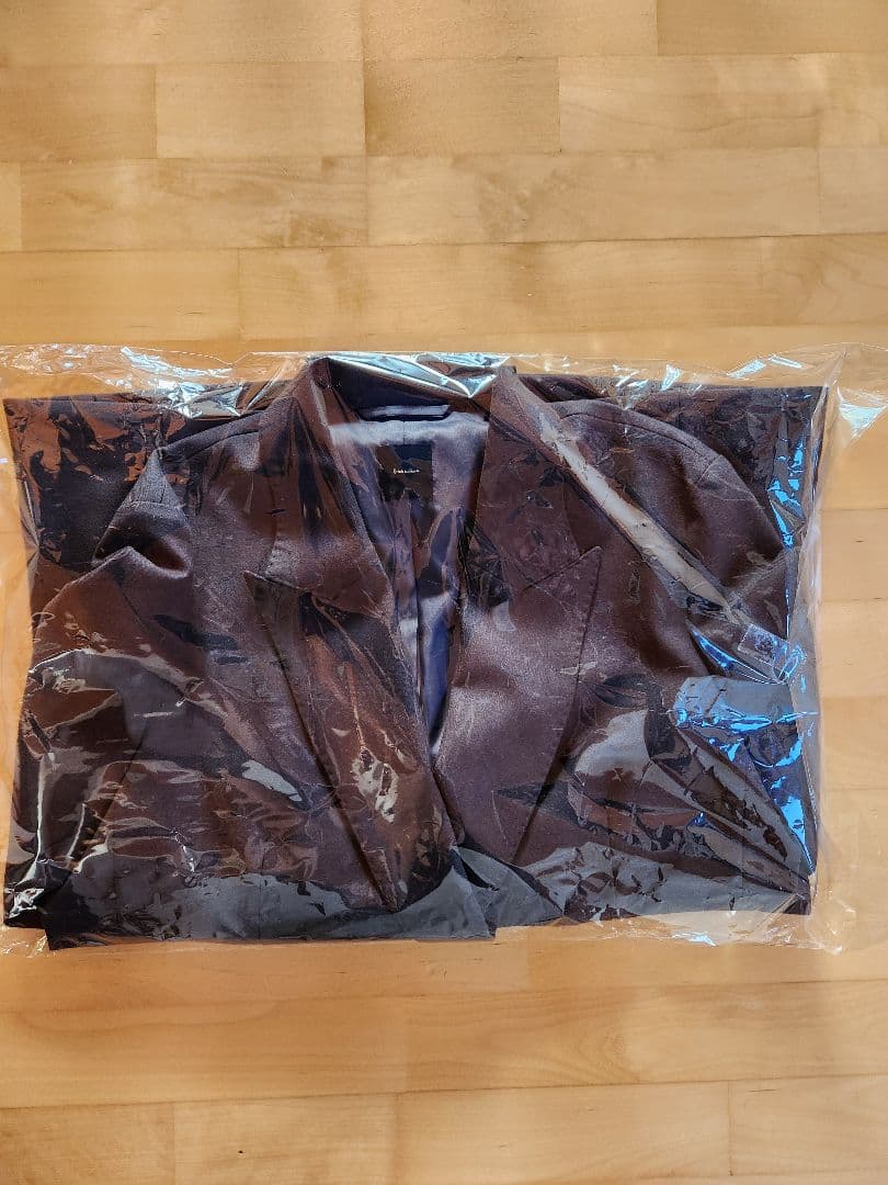 ウールブレンドダブルブレストジャケット ブラウン　38