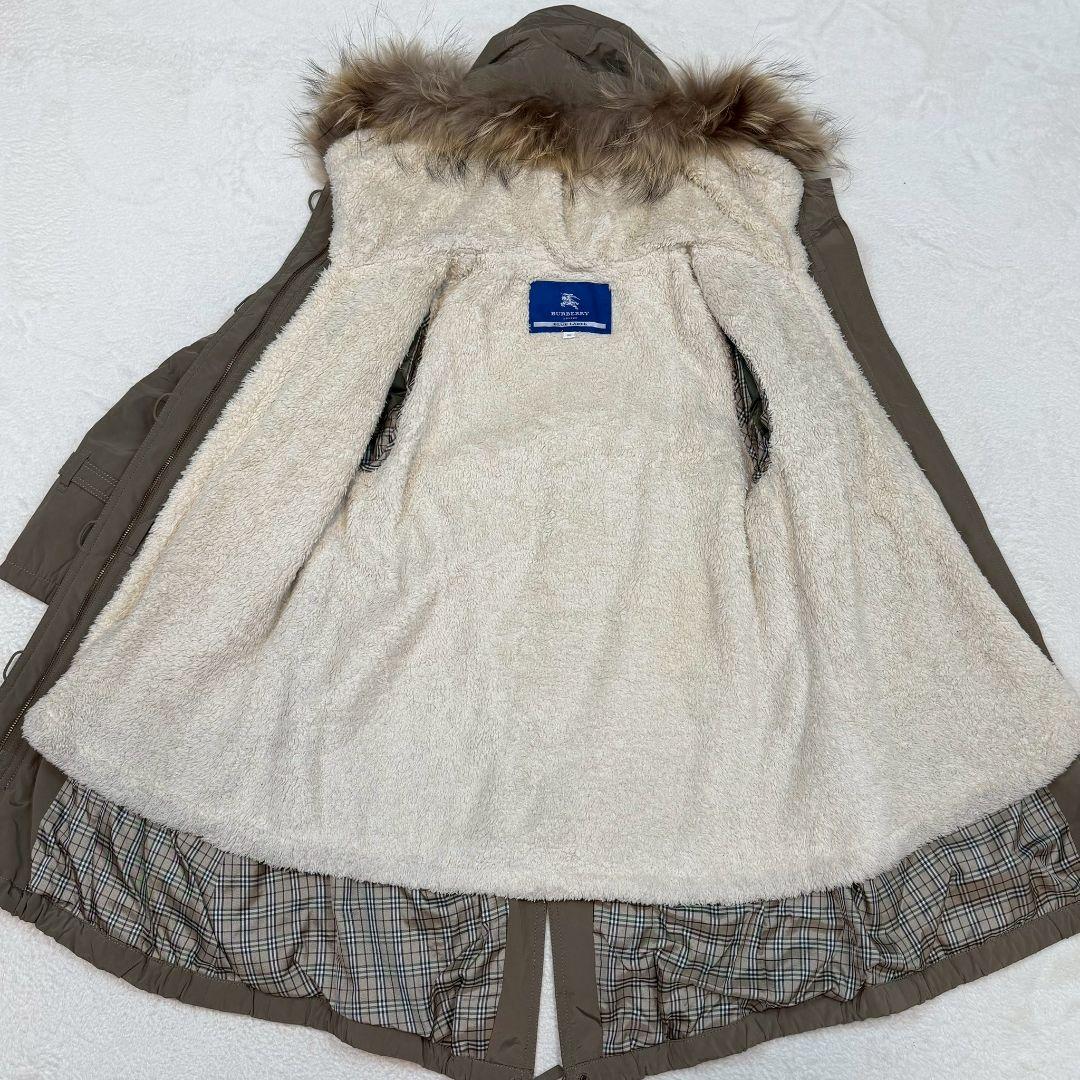 良品 バーバリー モッズコートライナー付き　ファー取り外し　M〜L