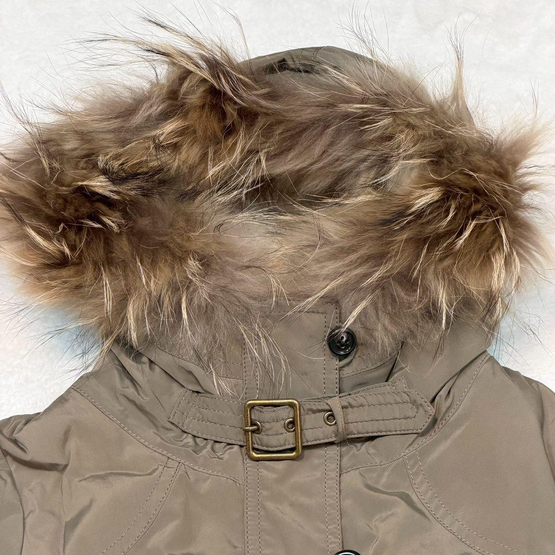 良品 バーバリー モッズコートライナー付き　ファー取り外し　M〜L