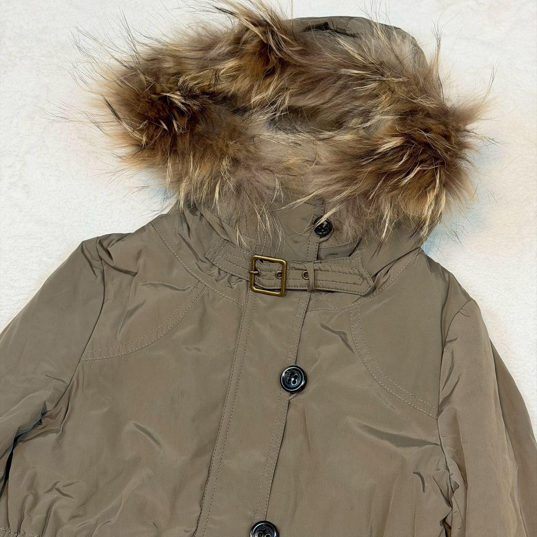 良品 バーバリー モッズコートライナー付き　ファー取り外し　M〜L