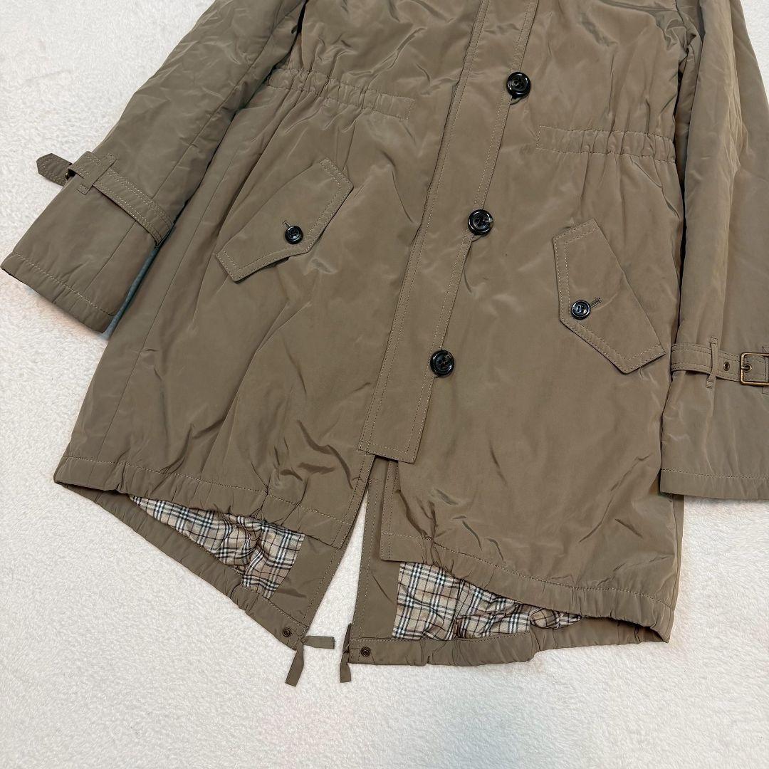良品 バーバリー モッズコートライナー付き　ファー取り外し　M〜L