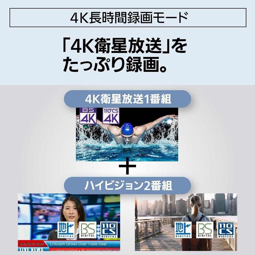 パナソニック ブルーレイレコーダー 4Ｋ ディーガ DMR-4TS204S