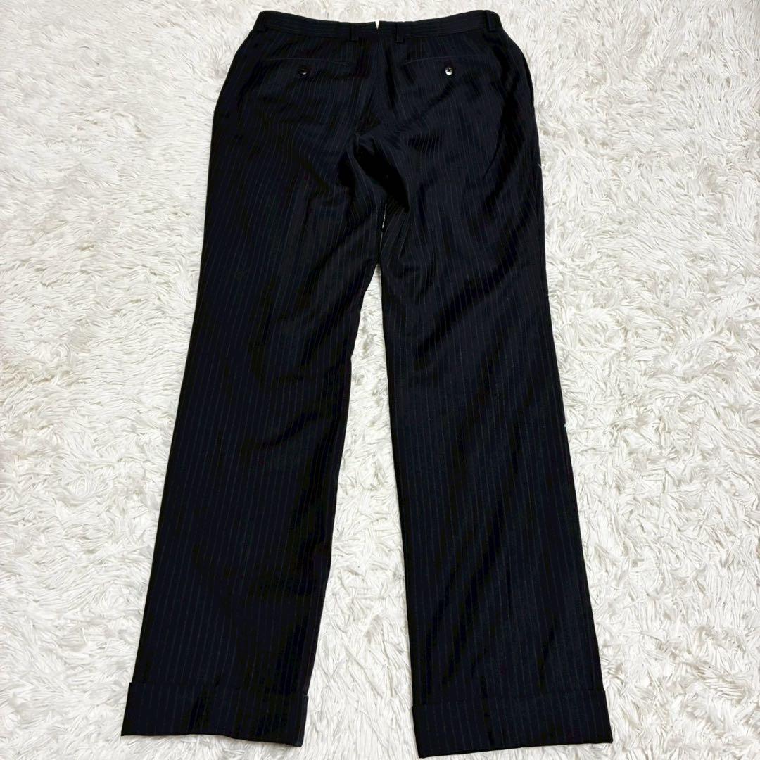 【高級ライン】BEAMS F スーツ　セットアップ　ネイビー　ストライプ　日本製