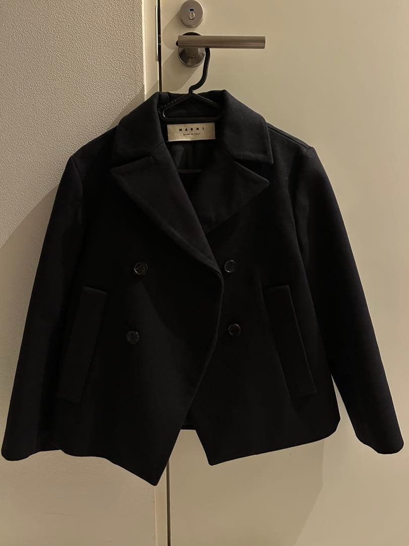 MARNI ネイビー ピーコート 40