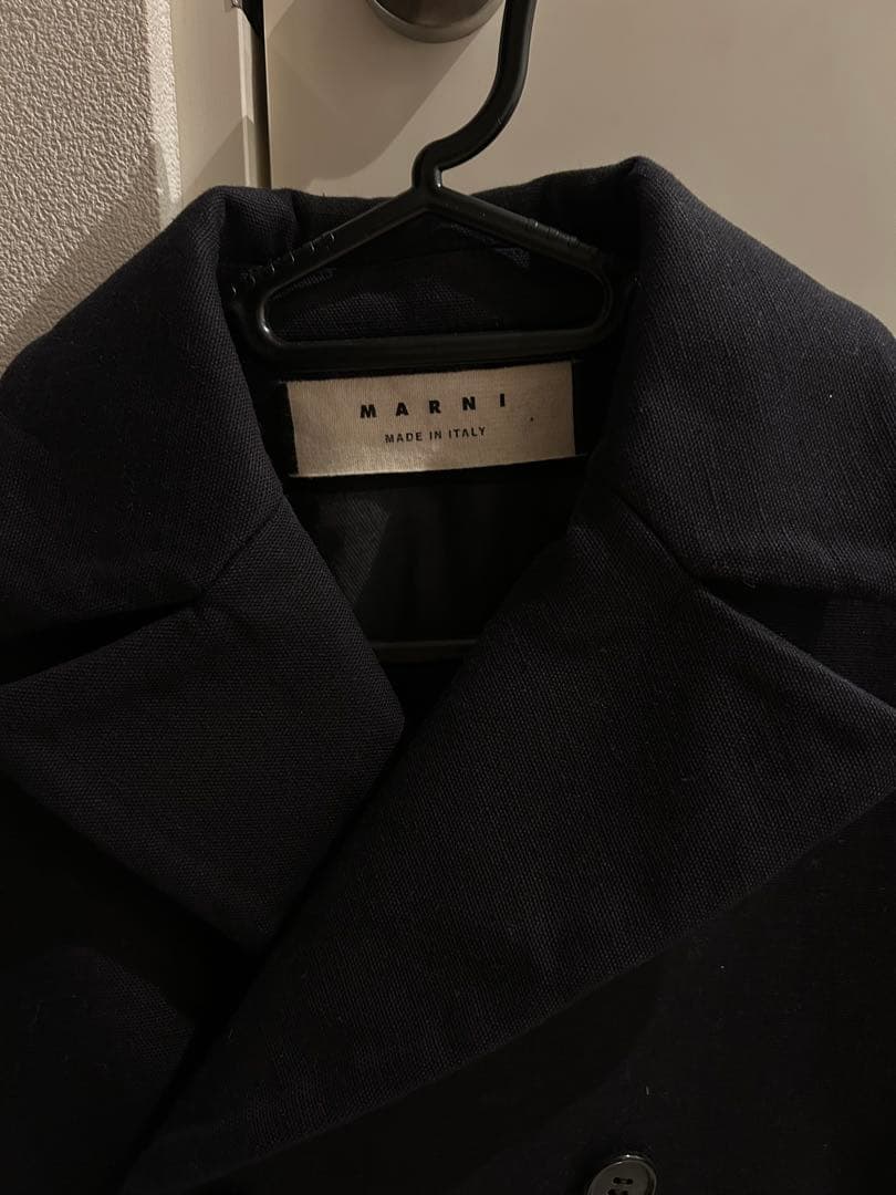 MARNI ネイビー ピーコート 40