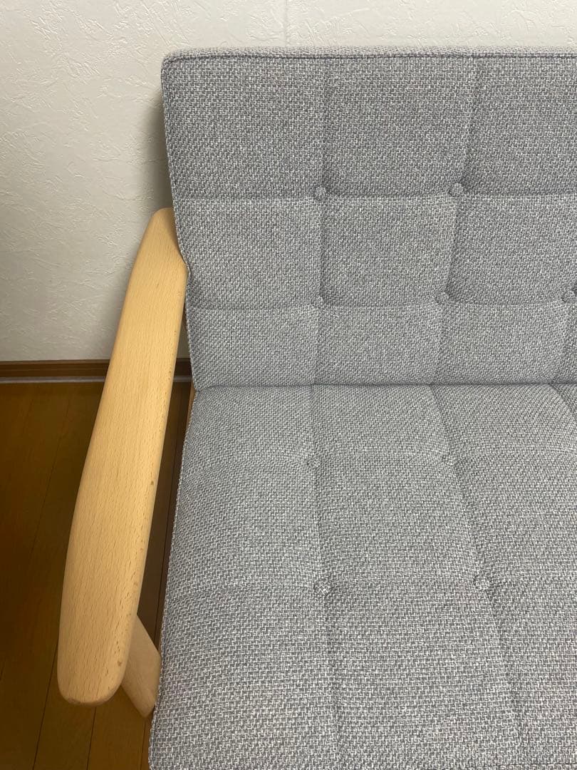 カリモク60 Kチェア 2シーター　ミストグレー