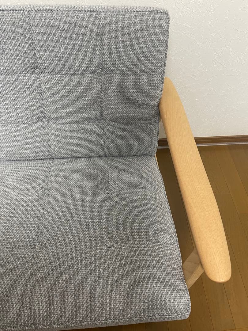 カリモク60 Kチェア 2シーター　ミストグレー