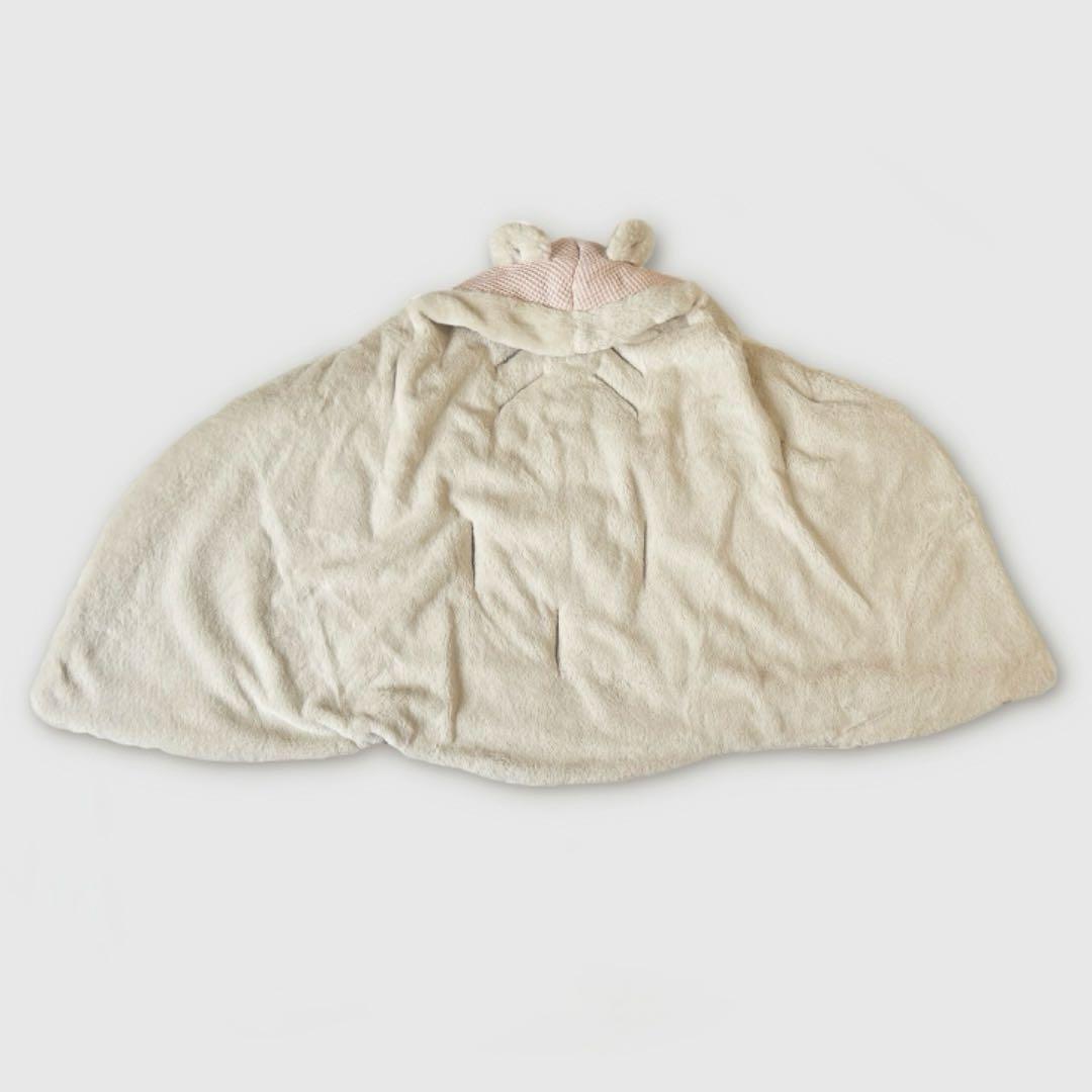 美品 Babyshower くま耳 おくるみ 防寒 フットマフ ピンク