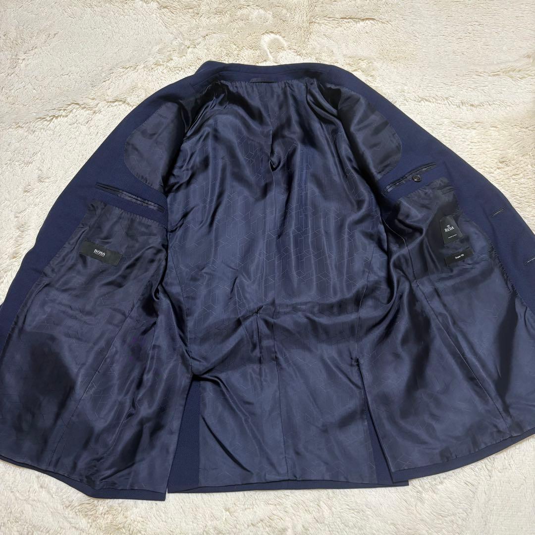 美品　ヒューゴボス　テーラードジャケット　紺ブレ　ネイビー　REDA 50 XL