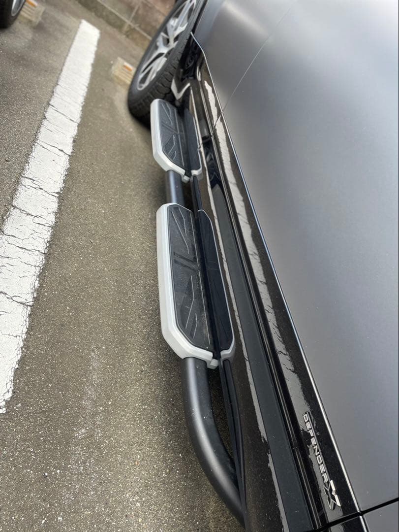 ディフェンダー110 サイドステップ ブラック/シルバー SUV用