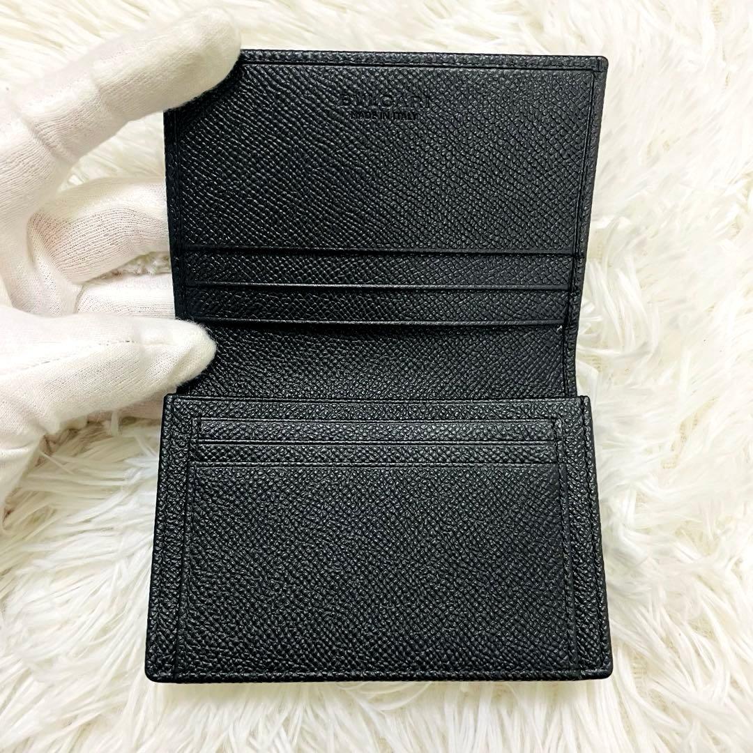 新品✨BVLGARI 名刺入れ ビジネスカードホルダー カードケース レザー 黒