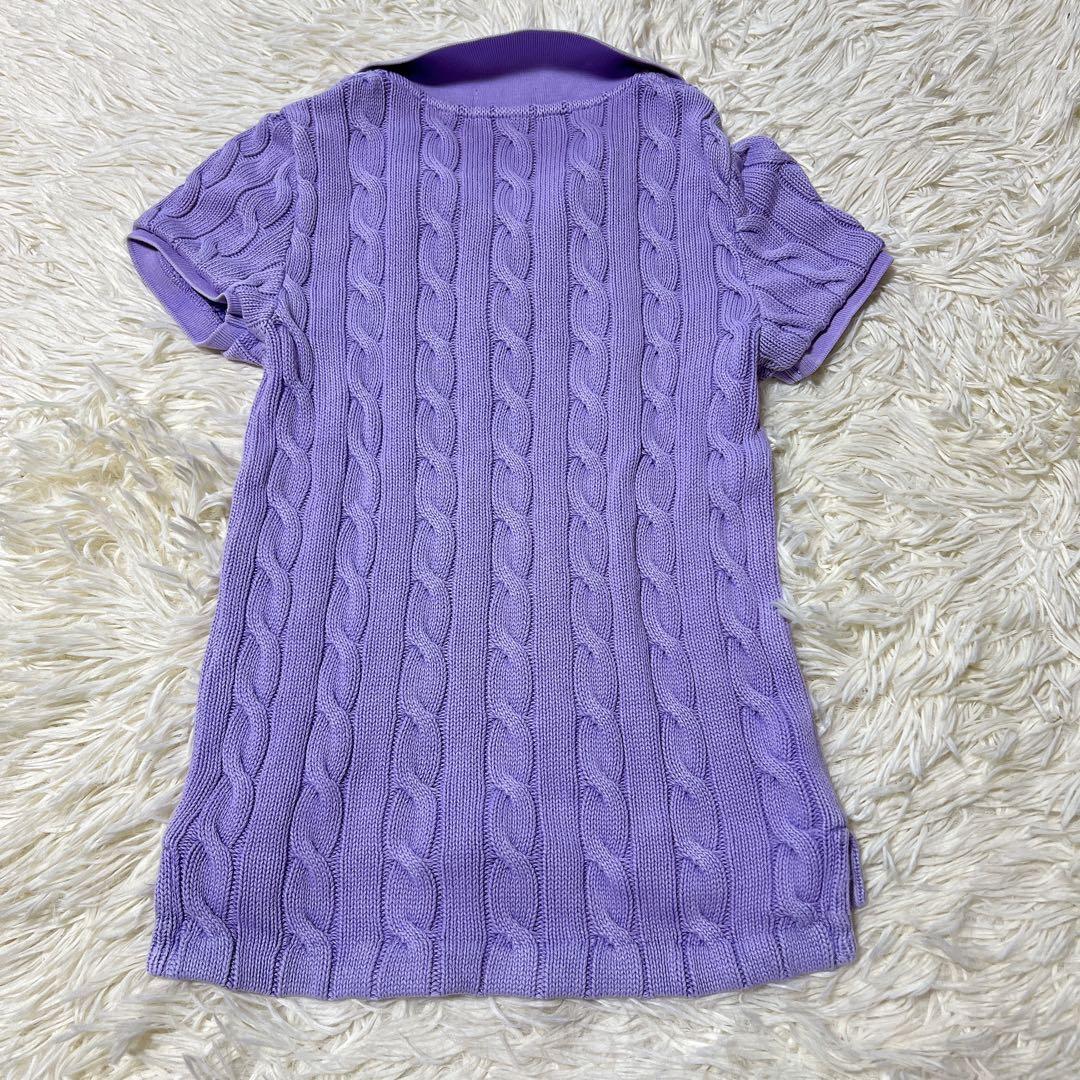 ポロラルフローレン　ポロシャツ　半袖　ケーブルニット