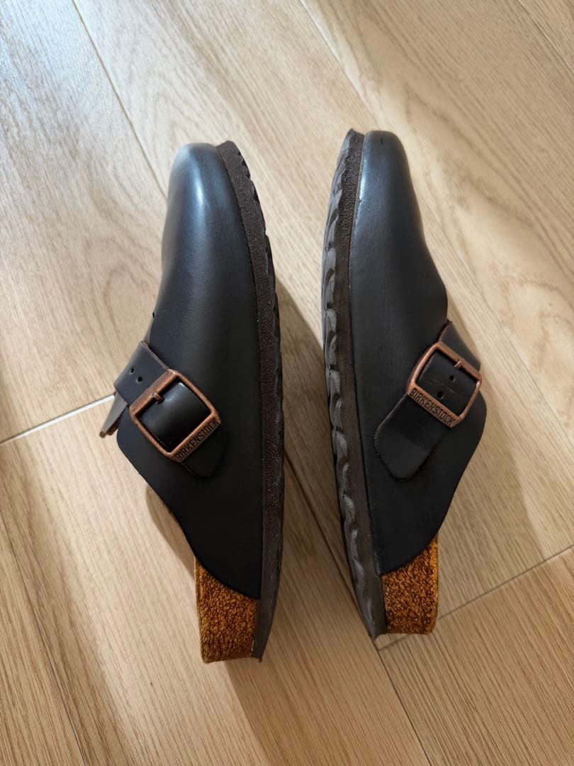 ビルケンシュトック ボストン ブラック レザー 39 25センチ