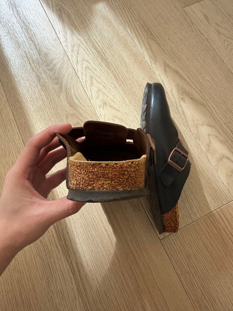 ビルケンシュトック ボストン ブラック レザー 39 25センチ