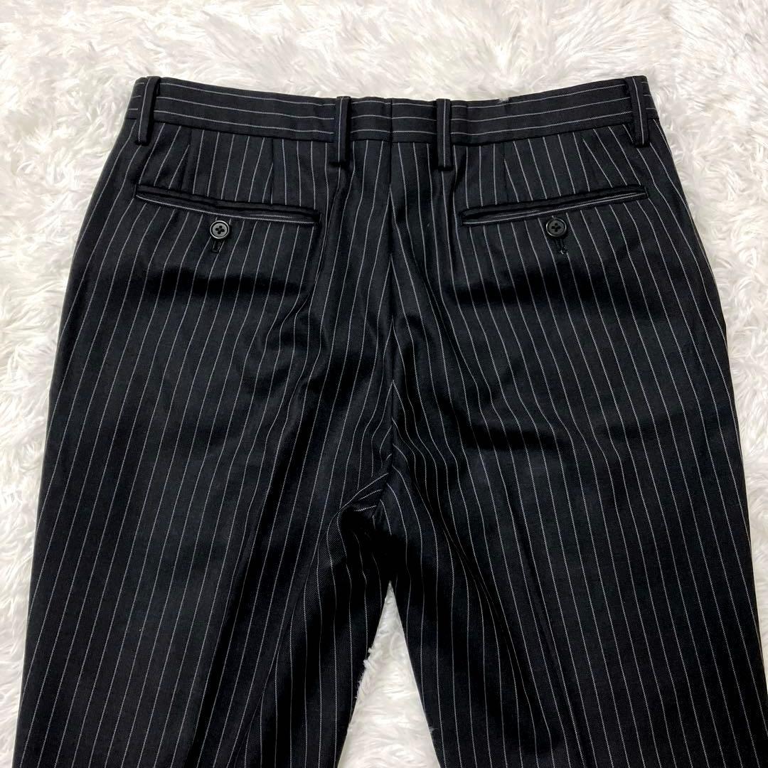 PaulSmith LONDON　スーツ　セットアップ　3ピース　ストライプ　黒