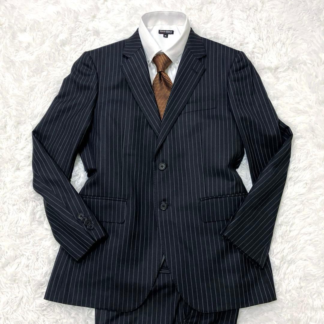 PaulSmith LONDON　スーツ　セットアップ　3ピース　ストライプ　黒