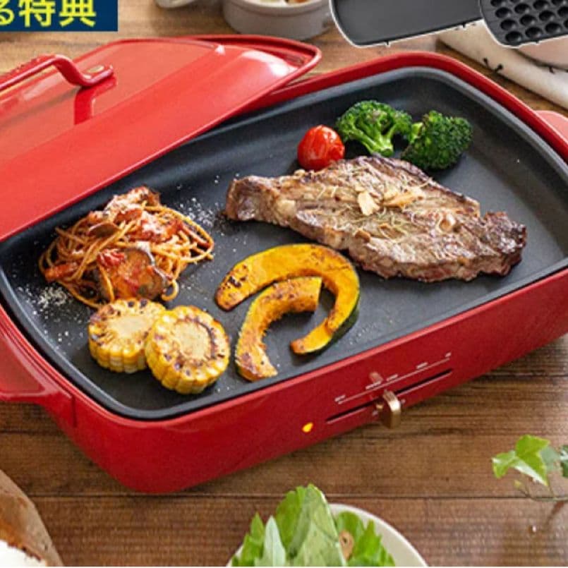 【新品】ホワイトBRUNO コンパクトホットプレート たこ焼きプレート、鍋付