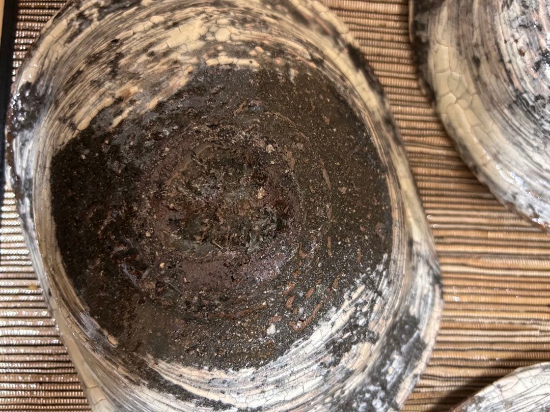 中川自然坊　刷毛目楕円皿　五枚セット