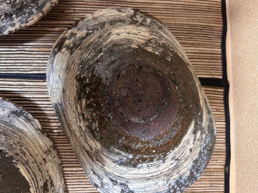 中川自然坊　刷毛目楕円皿　五枚セット