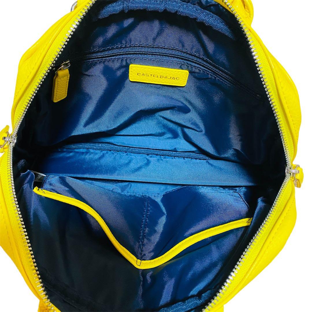 美品　CASTELBAJAC ハンドバッグ　男女兼用　カバン　おしゃれ　黄色