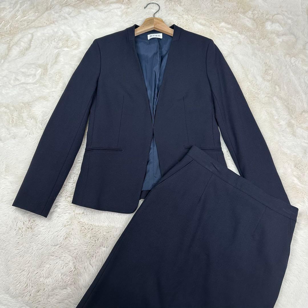 ✨美品✨PLST ウォームリザーブ ノーカラージャケットS スカートM スーツ