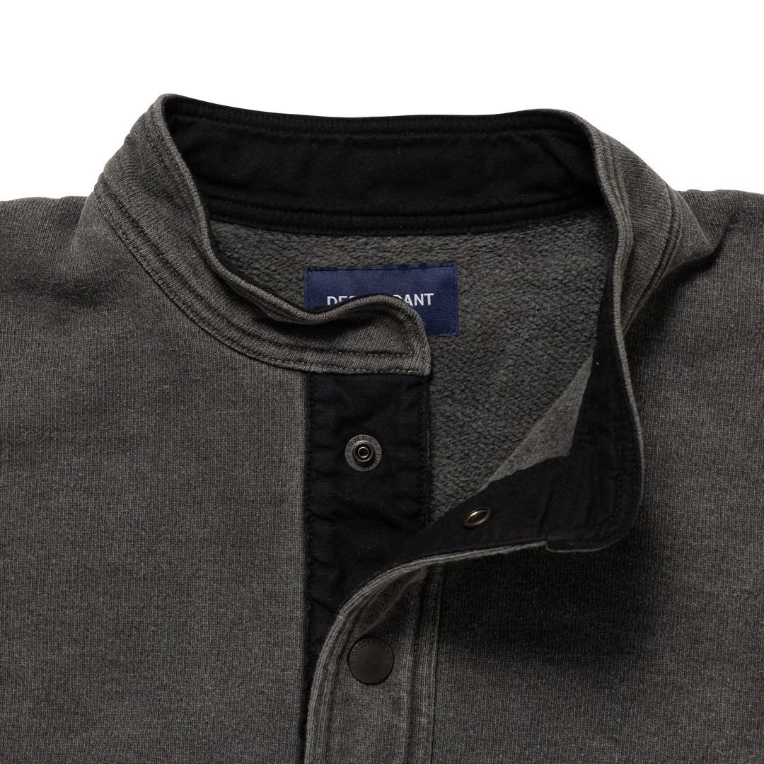 トップス DESCENDANT VOIL HENLEY NECK PIGMENT DYE