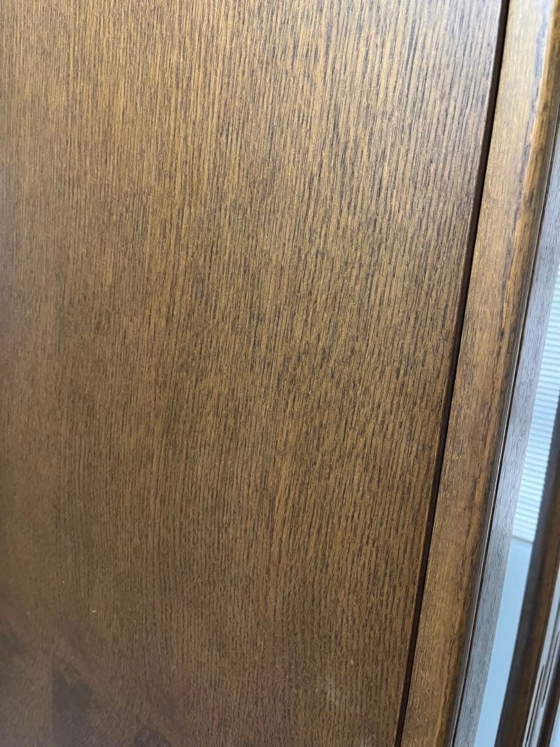 ラスト値下げ！ガラス扉付き木製本棚 5段✖️2（愛媛発です）