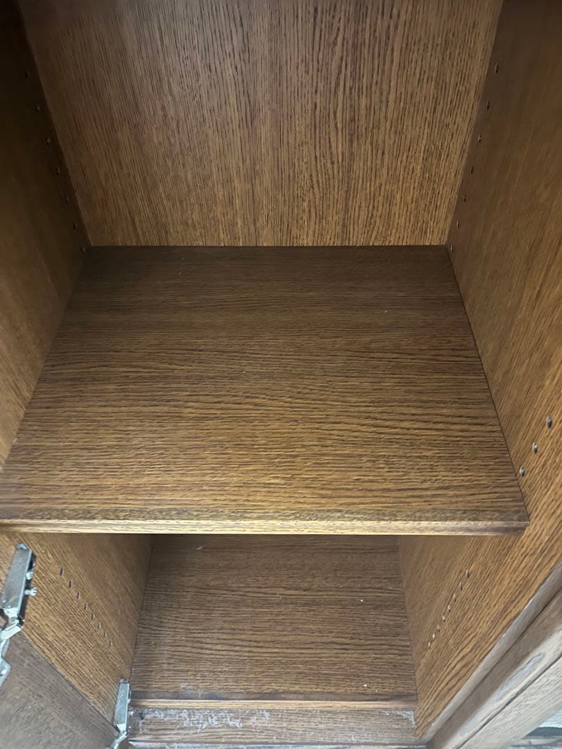 ラスト値下げ！ガラス扉付き木製本棚 5段✖️2（愛媛発です）