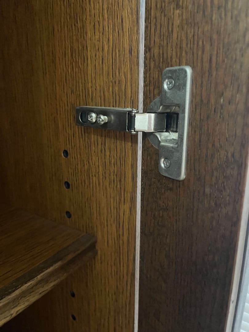 ラスト値下げ！ガラス扉付き木製本棚 5段✖️2（愛媛発です）