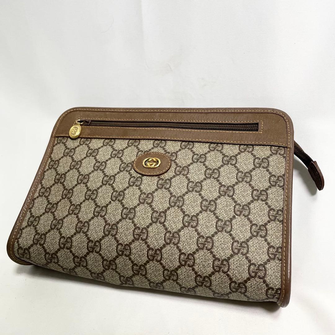 グッチ オールドグッチ クラッチバッグ セカンドバッグ スプリーム 金具 大容量